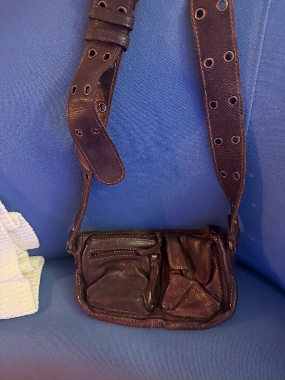 Free People Brown Leather Crossbody Bag